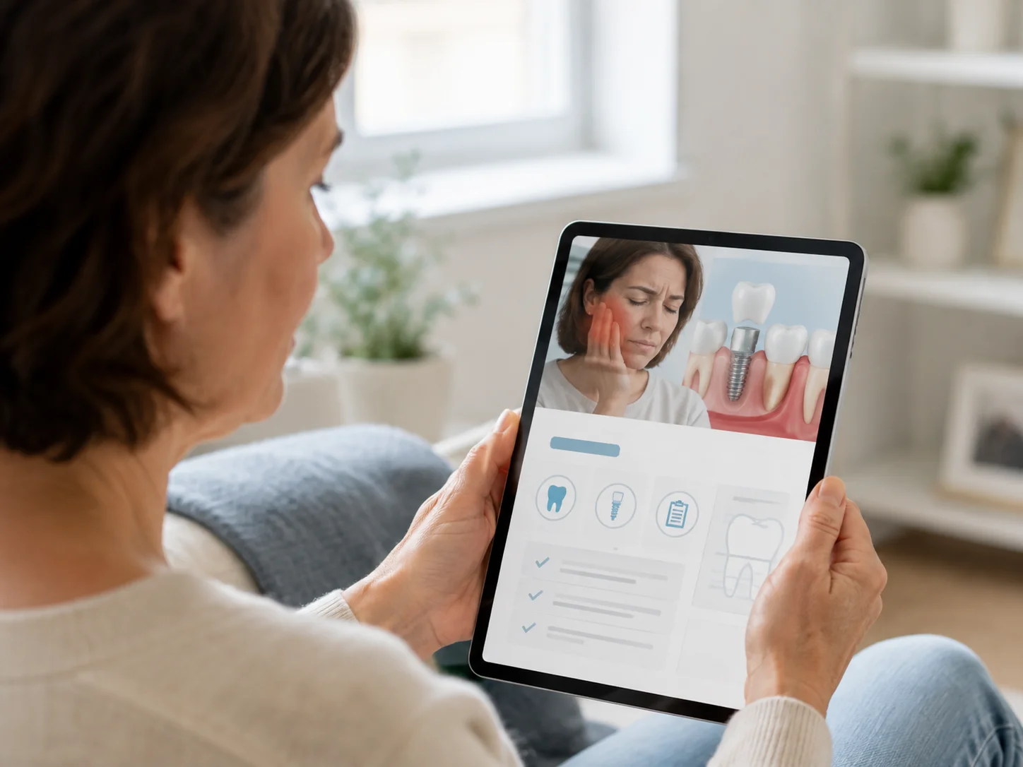 Review cards displayed beside a healthcare appointment button