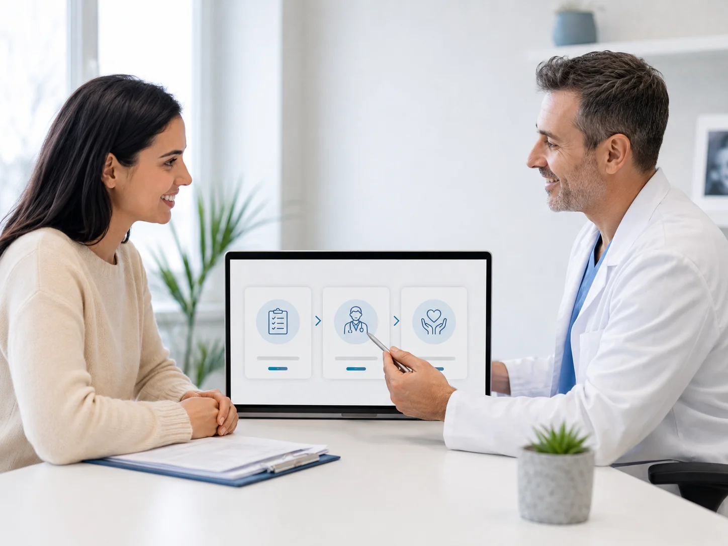 Secure healthcare form interface with privacy icon