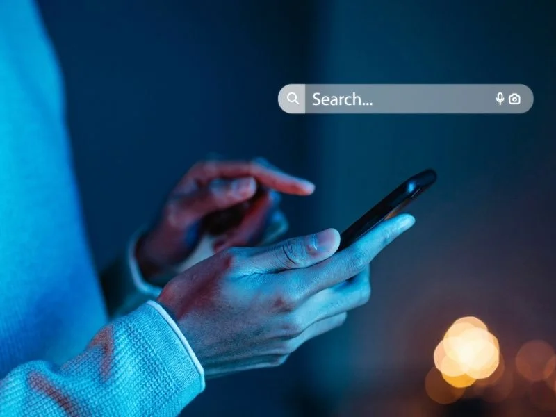 AI search interface showing a patient looking for local healthcare providers
