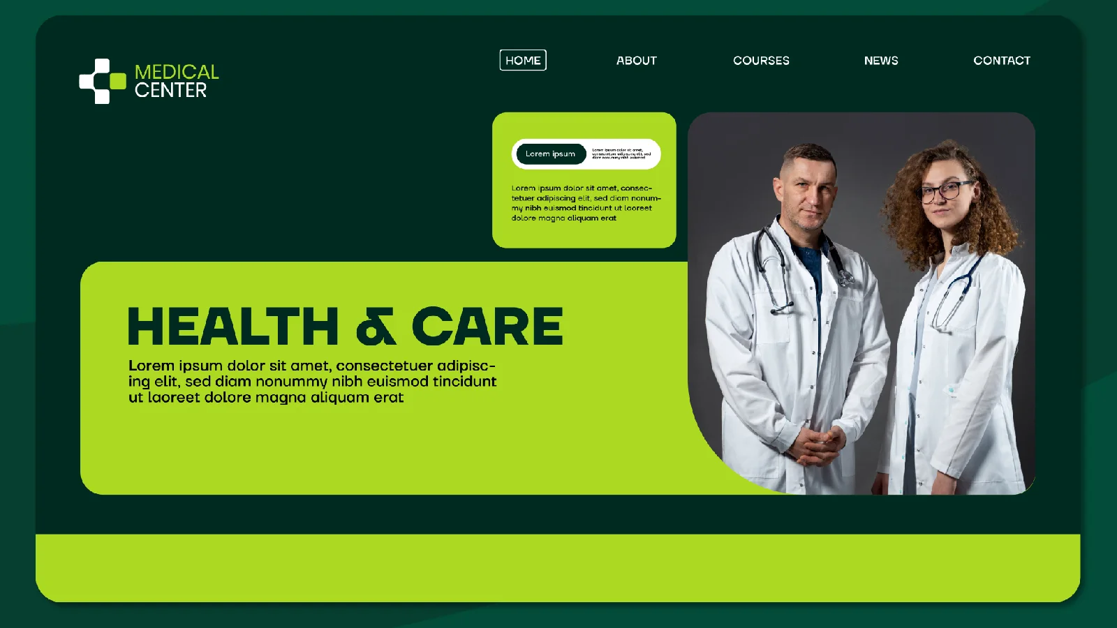 Healthcare landing page strategy shown on desktop and mobile screens