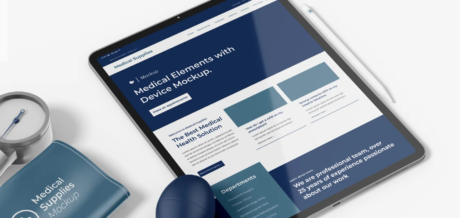 Healthcare landing page conversion flow with trust signals and appointment action