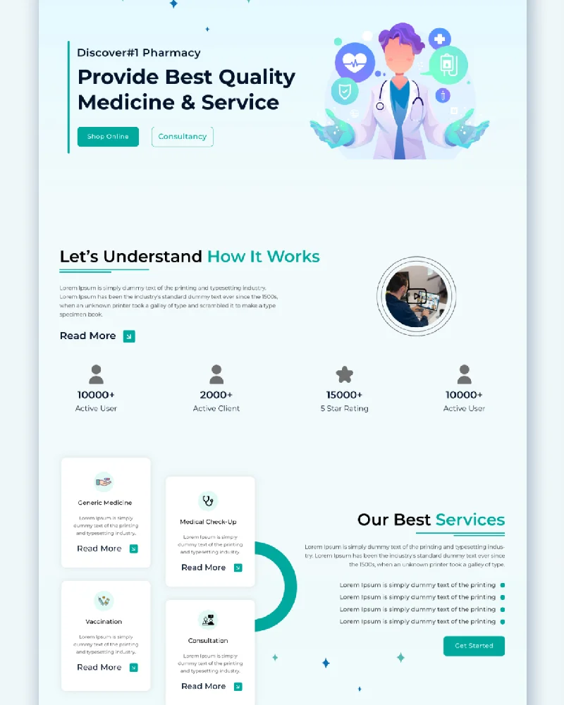 Healthcare landing page strategy with service-specific pages, mobile CTAs, trust sections, and conversion tracking