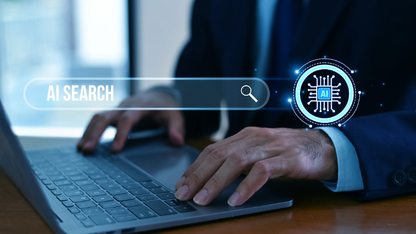AI search interface showing healthcare provider discovery, local reviews, and appointment pathways