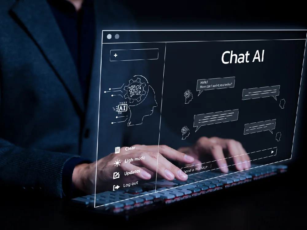 AI chat interface showing patient asking for healthcare provider recommendations