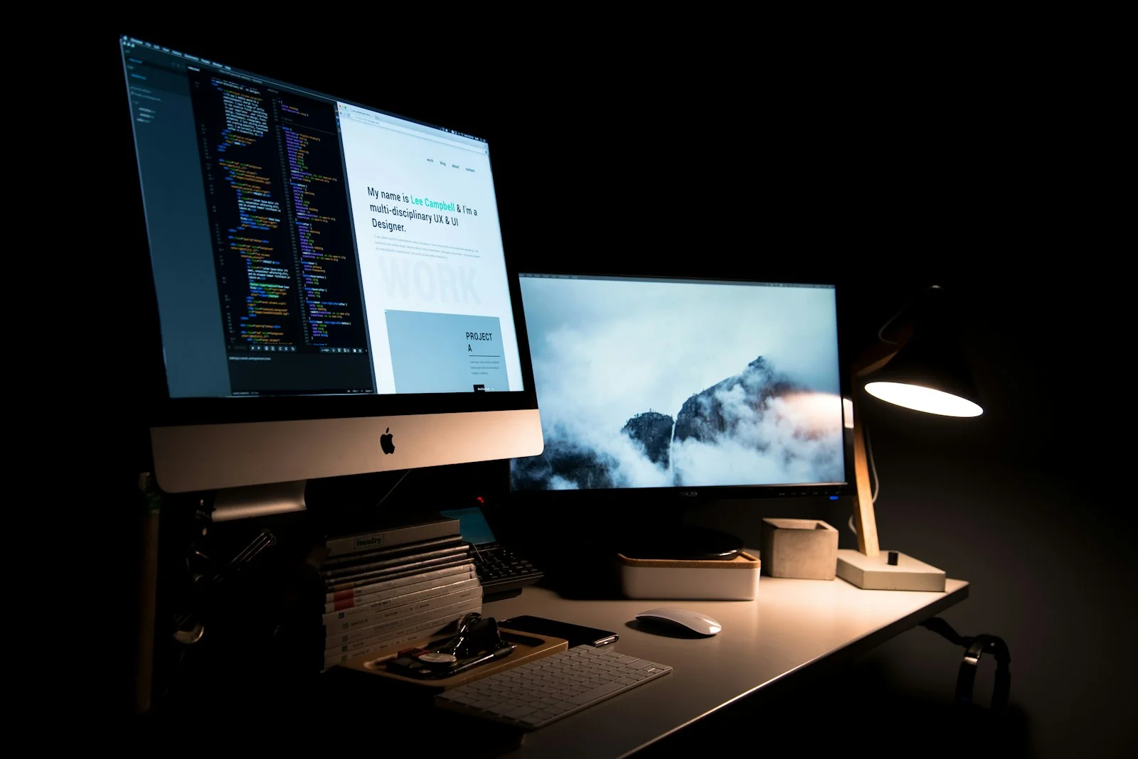 Designer sketching a website layout for a new startup brand